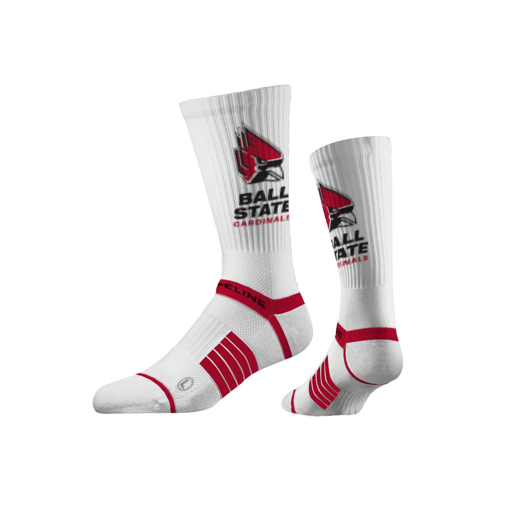Ball State University | Premium Knit Crew | Primary Logo White | N02421075ML