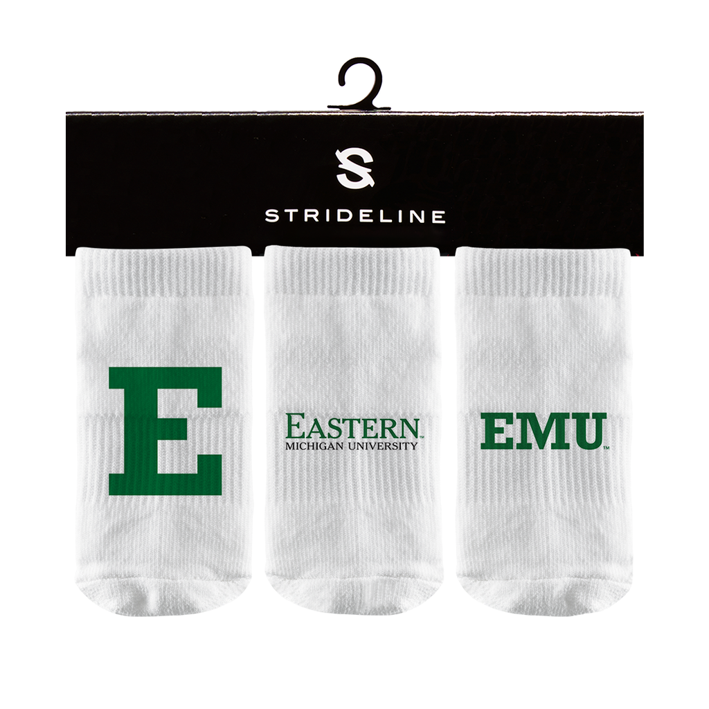 Eastern Michigan University | Baby Socks 3 Pack | Primary Logo | N02385070B01