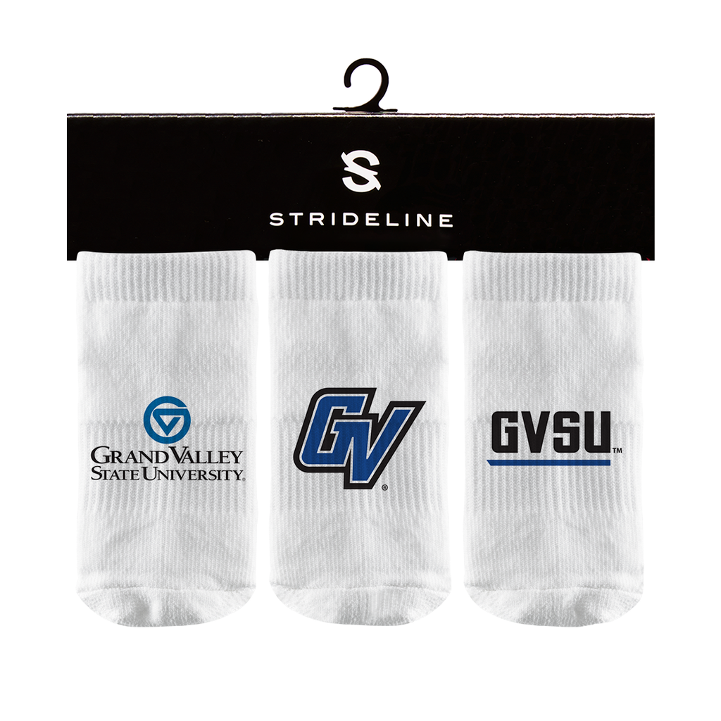 Grand Valley State University | Baby Socks 3 Pack | Primary Logo | N02255701B01