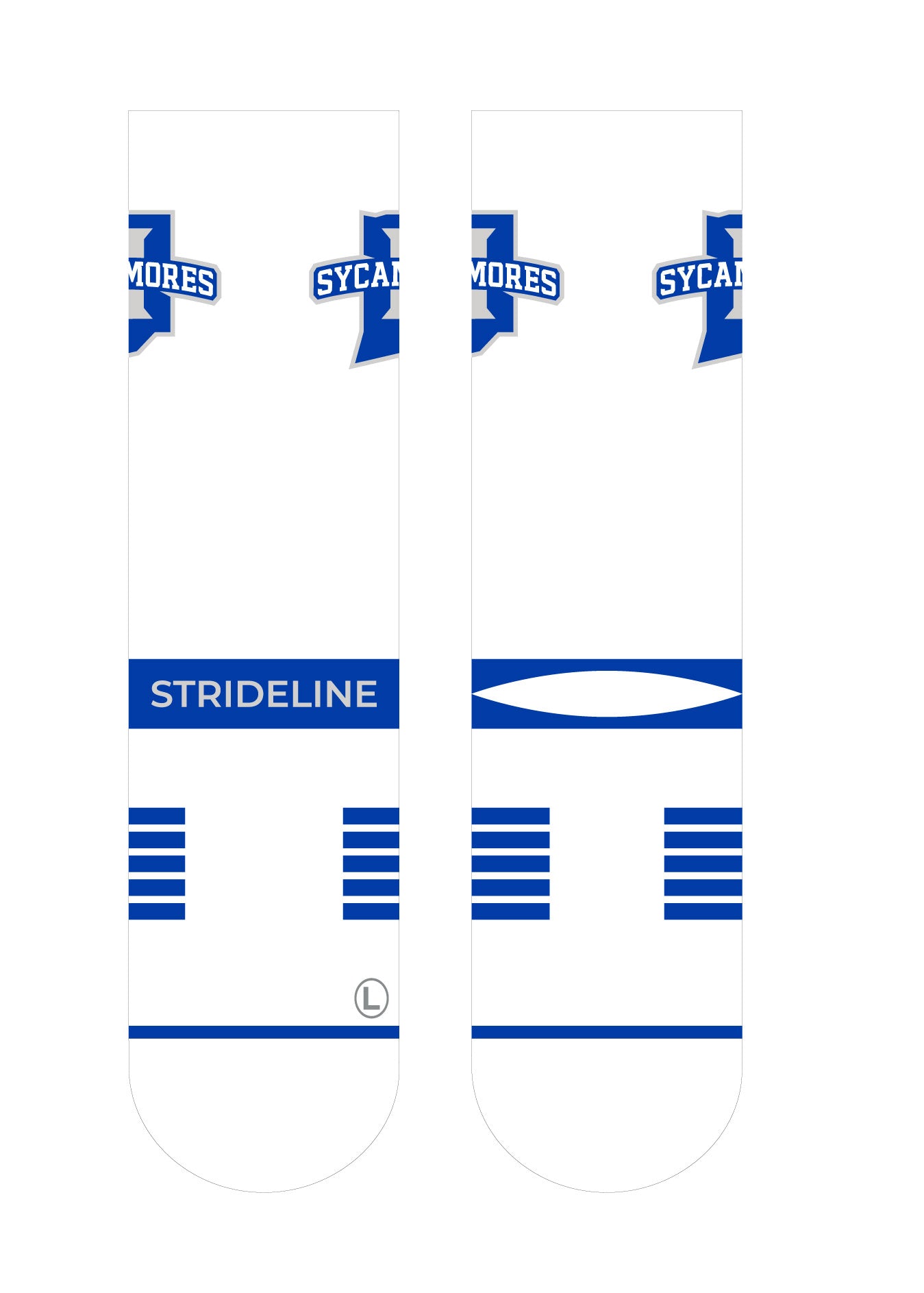 Indiana State University Premium Knit Crew Primary Logo White N0 Strideline Corporate