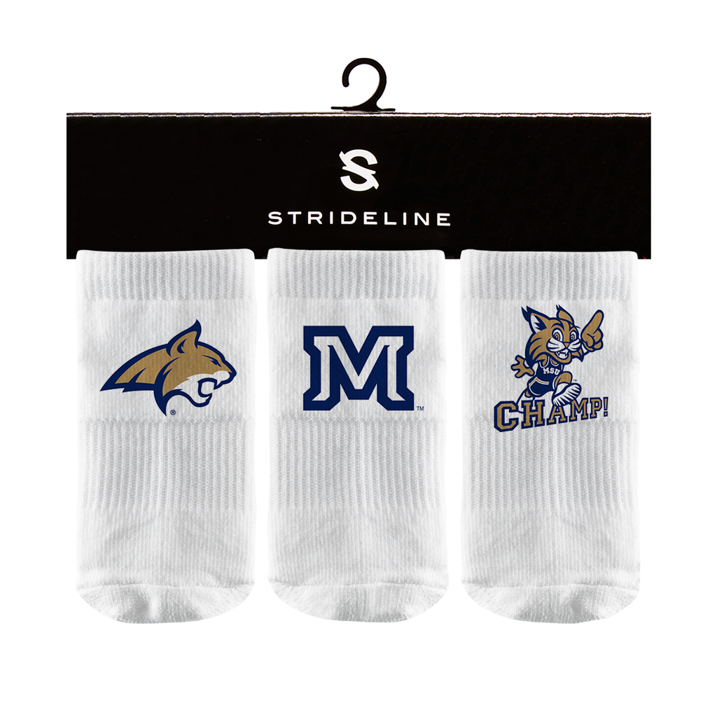 Montana State University | Baby Socks 3 Pack | Primary Logo | N02383060B01
