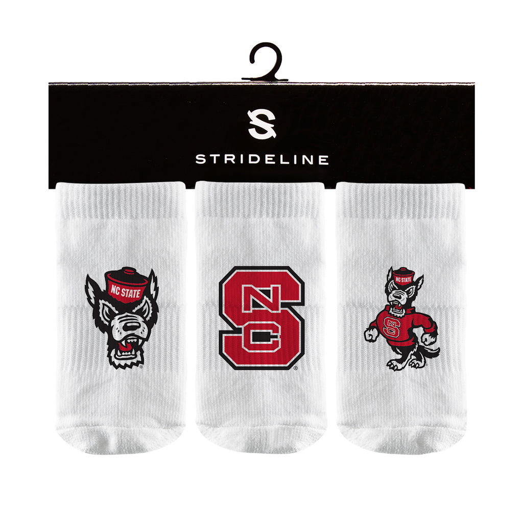 North Carolina State University | Baby Socks 3 Pack | Primary Logo | N01220595B01