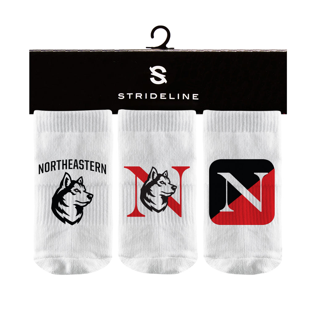 Northeastern University | Baby Socks 3 Pack | Primary Logo | N01567440B01