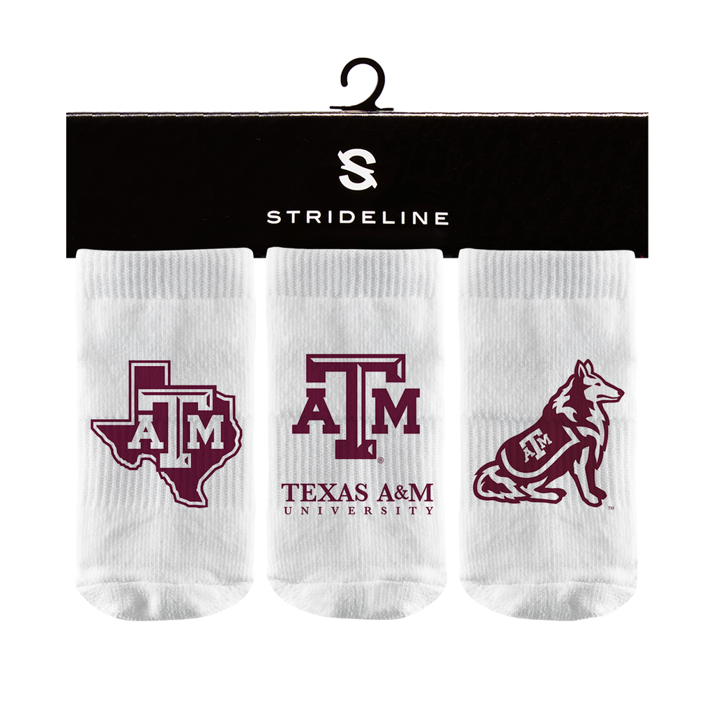 Texas A&M University | Baby Socks 3 Pack | Primary Logo | N02385390B01